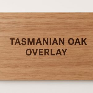 Tasmanian Oak sample board showing light golden color and smooth grain