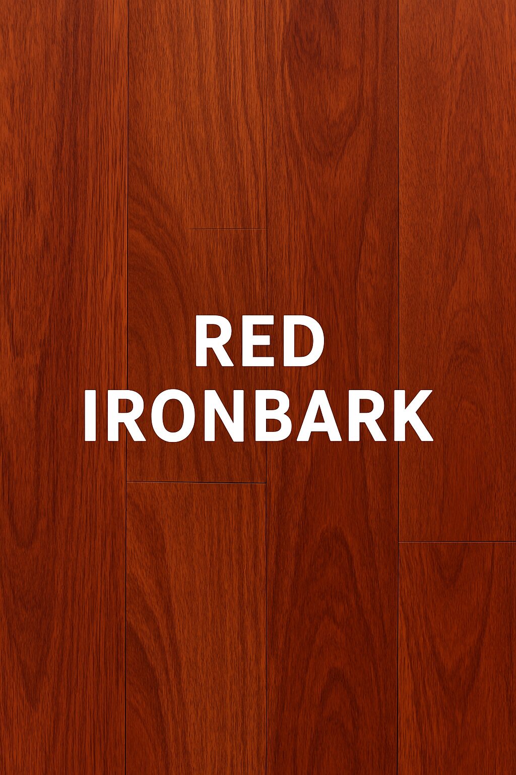 Red Ironbark hardwood sample with rich red tones