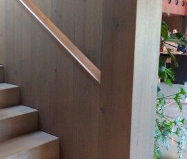 Step into luxury with Australian Chestnut stair treads, featuring rich tones and a durable, elegant finish. Australian Chestnut stair treads with rich brown hues and natural grain patterns, adding warmth and elegance to any staircase.