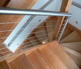 Picture of a timber staircase and handrail